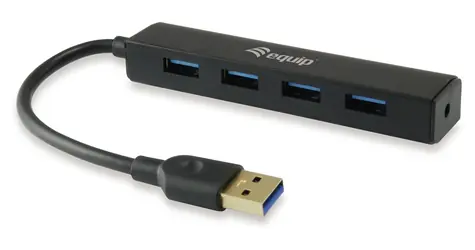 Equip / USB hub / 4x USB-A 3.0 / 5 Gbps / černá