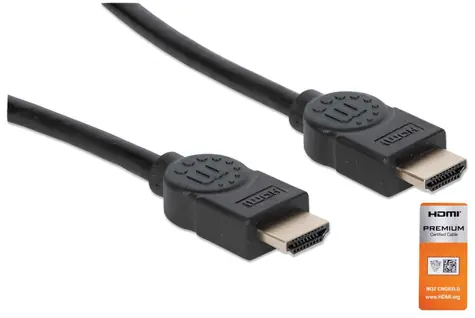 Manhattan Premium černá / HDMI kabel / HDMI (M) - HDMI (M) / 1,8 m / Ethernet / 18 Gbit/s / 4K 60Hz
