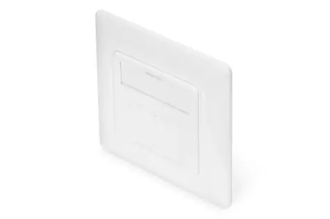 Digitus Keystone instalační krabice 80x80 mm bílá / Zásuvka / 1 port / šikmý výstup 45° / bezšroubová
