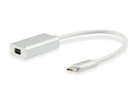 Equip USB-C -> Mini DisplayPort bílá / Redukce / 0,15 m / 4K 60Hz / hliníkové tělo