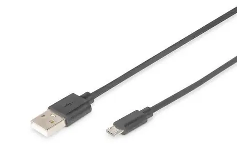 Digitus USB kabel USB A - Micro USB B černý / Kabel / 1,8 m / USB 2.0