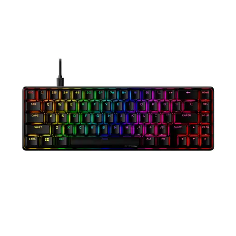 HyperX Alloy Origins 65 černá / Herní klávesnice / mechanická / HyperX Red / US / RGB / USB-C
