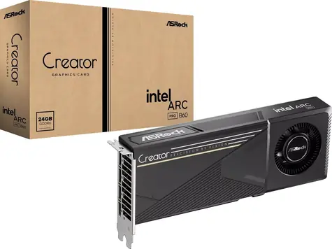 ASRock Arc Pro B60 Creator 24GB / Grafická karta / 2400MHz / 24GB GDDR6 / 192-bit / PCIe 5.0 / 4x DP
