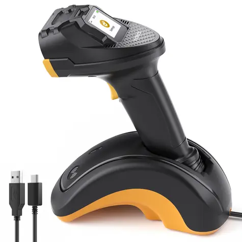 Inateck Pro 8 černá / Snímač čárových kódů / 1D/2D / Bluetooth / dokovací stanice / dotykový displej