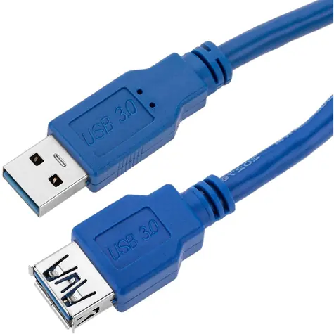 Techly ICOC-U3-AA-10-EX modrá / Prodlužovací kabel / USB-A (M) - USB-A (F) / USB 3.0 / 1 m