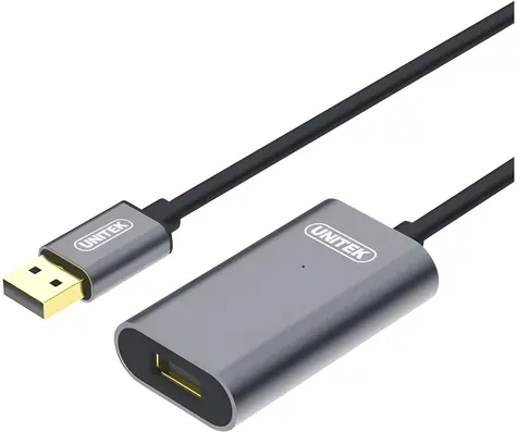 Unitek Y-3004 / Prodlužovací kabel USB / USB 3.0 se zesilovačem signálu / USB-A (M) - USB-A (F) / 5 m