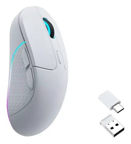 Keychron M3 Wireless bílá / Herní bezdrátová myš / optická / 26 000 DPI