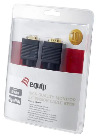 Equip 1,8 m černá / VGA kabel / D-Sub / propojovací / 1024x768 60Hz