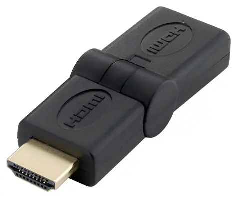 Equip HDMI redukce lomená 180° černá / Redukce / HDMI-HDMI / 1920x1080 60Hz / Zlacené konektory
