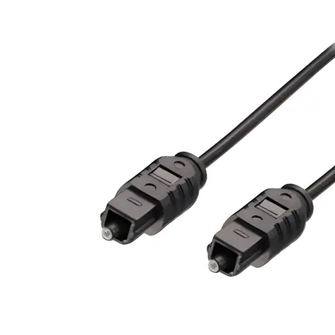 MediaRange / Optický audio kabel Toslink - Toslink / 1,5 m / 2,2 mm / černá