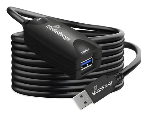 MediaRange MRCS242 černá / Aktivní prodlužovací kabel USB 3.0 / USB-A / 5 m