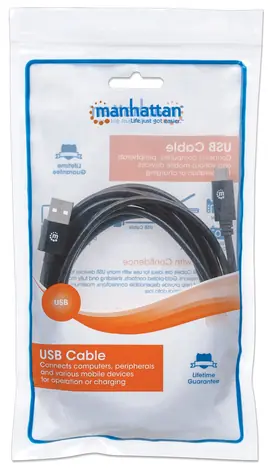 Manhattan kabel USB-C - USB-A černá / Kabel / USB 2.0 / 480 Mbit/s / 3 m