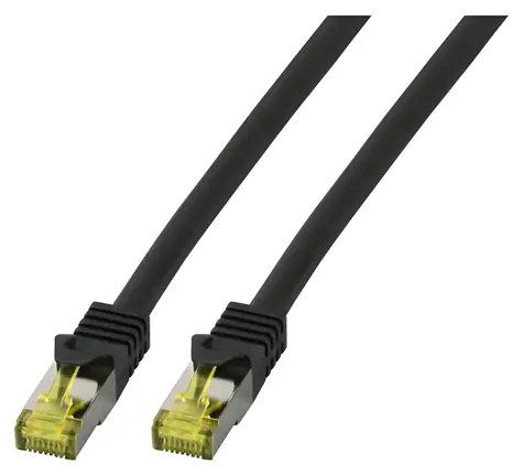 EFB CAT6A černá / Patch kabel / S/FTP / 0,25 m / LSZH / RJ-45