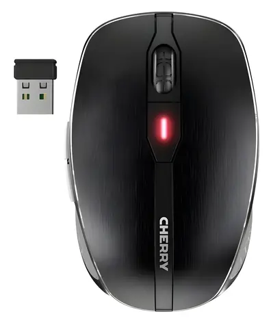 CHERRY MW 8C ADVANCED černá / Bezdrátová myš / Bluetooth a 2,4 GHz / 3200 DPI / dobíjecí baterie