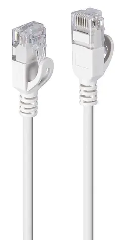 Lindy Cat6a U/UTP Ultra Slim šedá / Patch kabel / RJ-45 / 1 m