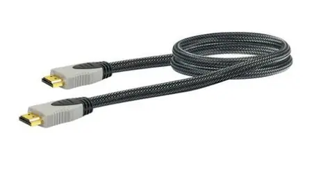 Schwaiger HDMI kabel černá / Kabel HDMI / High Speed / Ethernet / zlacené konektory / 1,5 m