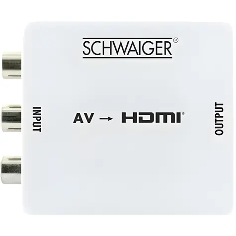 Schwaiger AV na HDMI konvertor / Redukce / 3x RCA -> HDMI / Full HD 1920x1080
