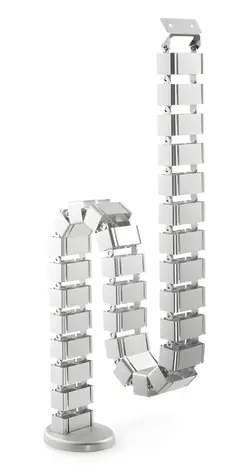 Digitus Flexibilní kabelový kanál stříbrná / Kabelový kanál / výškově nastavitelný / 1,3 m / 4 kanály