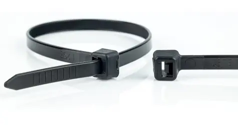 WKK 100x2,5 mm černá / Stahovací pásky / plast / UV stabilní / rozebíratelné / 100 ks
