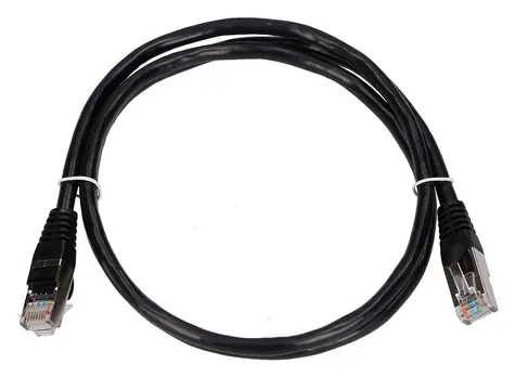 Extralink CAT5e FTP černá / Patch kabel / RJ45-RJ45 / 1 m / PVC