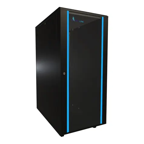 Extralink Rack stojanový 27U černý / Stojanový rozvaděč / 19