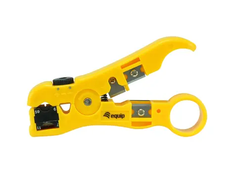 Equip Univerzální odizolovací nástroj žlutá / Odizolovací nástroj / UTP, STP, koax RG59-RG11 / se střihačem