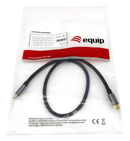 Equip USB-C na USB-C černý / Kabel / USB 3.2 Gen 2 / 10 Gbit/s / PD 100W / 0,5 m
