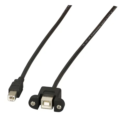 EFB Classic USB B-B černá / Prodlužovací kabel / USB 2.0 / Einbaubuchse / 1 m / 480 Mbit/s