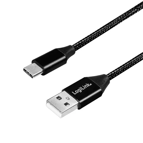 LogiLink USB-C černá / Kabel / USB-C (M) - USB-A (M) / 1 m / USB 2.0 / 480 Mbit/s