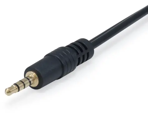 Equip Jack 3,5mm černá / Audio rozdvojka pro headset / 2x Jack 3,5mm / 0,15 m / Pozlacené konektory