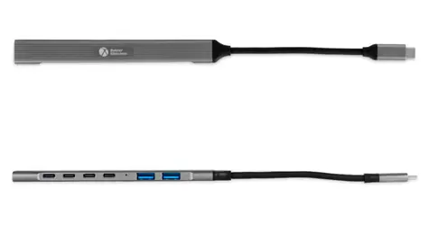 BakkerElkhuizen USB-C Hub 7-in-1 / Rozbočovač / 3x USB-A / 4x USB-C / USB 3.2 Gen 1