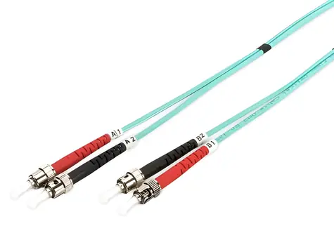 DIGITUS ST/ST / Optický patch kabel / Multimode 50/125 µm / OM3 / Duplex / 5 m