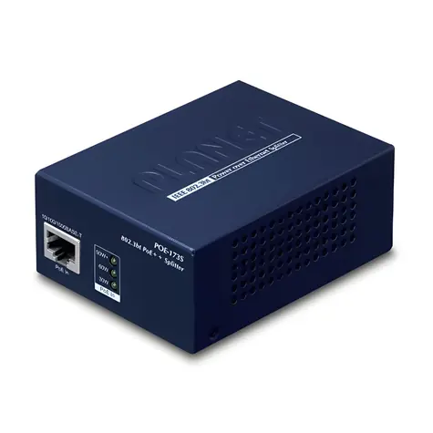 Planet POE-173S / PoE splitter / 802.3bt PoE++ / Gigabit / DC výstup