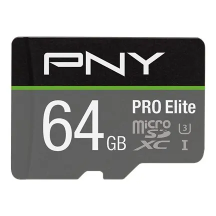 PNY PRO Elite microSDXC 64GB / Paměťová karta / Class 10 / UHS-I U3 / R100/W60 MB/s