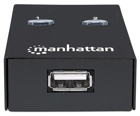 Manhattan USB přepínač 2-Port bílá / USB přepínač / 2x USB 2.0 / kabel 1,5 m / LED indikace