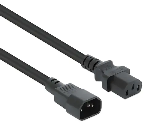 Manhattan C13 - C14 černá / Napájecí kabel / 1 m / 250 V / 10 A