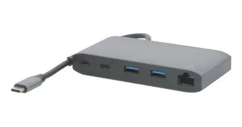 Mobilis 020027 / Dokovací stanice / USB-C / 8v1 / 100 W PD / HDMI 4K60Hz / LAN