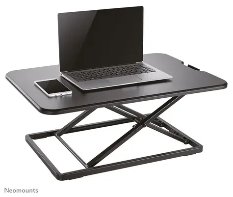 Neomounts NS-WS050BLACK černá / Sit-stand nástavec na stůl / nosnost 8 kg / výškové nastavení 45-405 mm