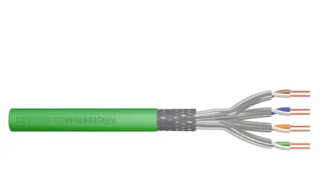 Digitus CAT 8.2 S/FTP zelený / Instalační kabel / 100 m / AWG 22/1 / LSZH / Dca / 2000 MHz