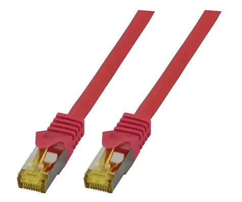 EFB S/FTP Cat6a 30 m červená / Patch kabel / RJ-45 / LSZH / 10GBase-T