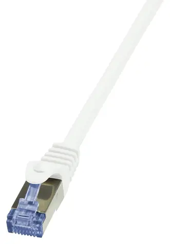LogiLink PrimeLine bílá / Patch kabel / Cat6a / S/FTP / RJ-45 / 3 m