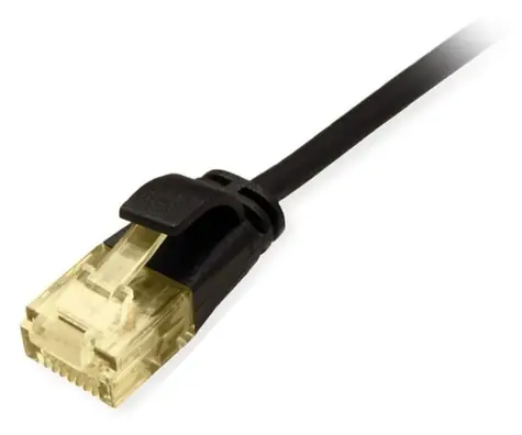 Equip SlimFlex černá / Patch kabel / Cat6a U/UTP / 3 m / RJ-45 / LSZH / PoE+