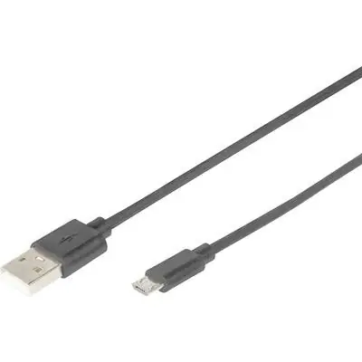 Digitus USB 2.0 kabel A - Micro USB B černá / Kabel / 1,8 m / 480 Mbit/s