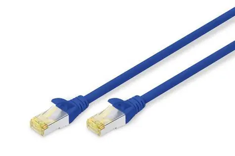 Digitus patch kabel CAT 6A S/FTP modrý / Patch kabel / 3 m / RJ45 / LSZH plášť / PoE++