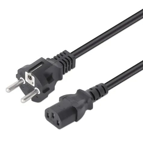 Manhattan napájecí kabel CEE7/7 - C13 černá / Napájecí kabel / 5 m / 250 V / 2,5 A