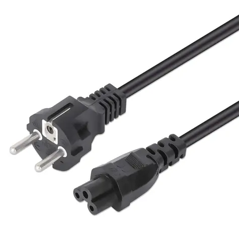 Manhattan napájecí kabel CEE7/7 - IEC C5 černý / Napájecí kabel / 3 m / 250 V