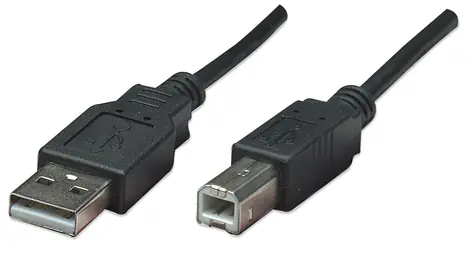 Manhattan USB 2.0 A-B černý / Kabel / 0,5 m / 480 Mbit/s