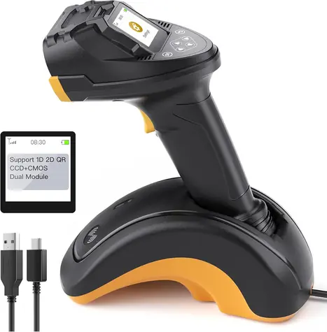 Inateck Pro 8 černá / Snímač čárových kódů / 1D/2D / Bezdrátový / dokovací stanice