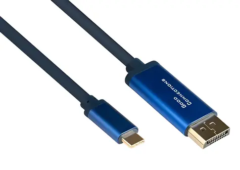 Good Connections SmartFLEX modrá / Redukce / USB-C (M) - DisplayPort (M) / 4K 60Hz / 1 m