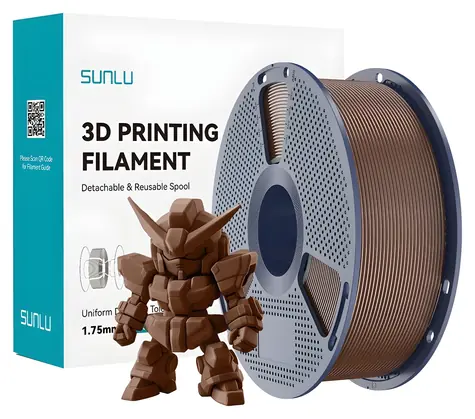 Sunlu PLA+ 2.0 kávově hnědá / struna pro 3D tiskárnu / PLA / 1,75mm / 1kg